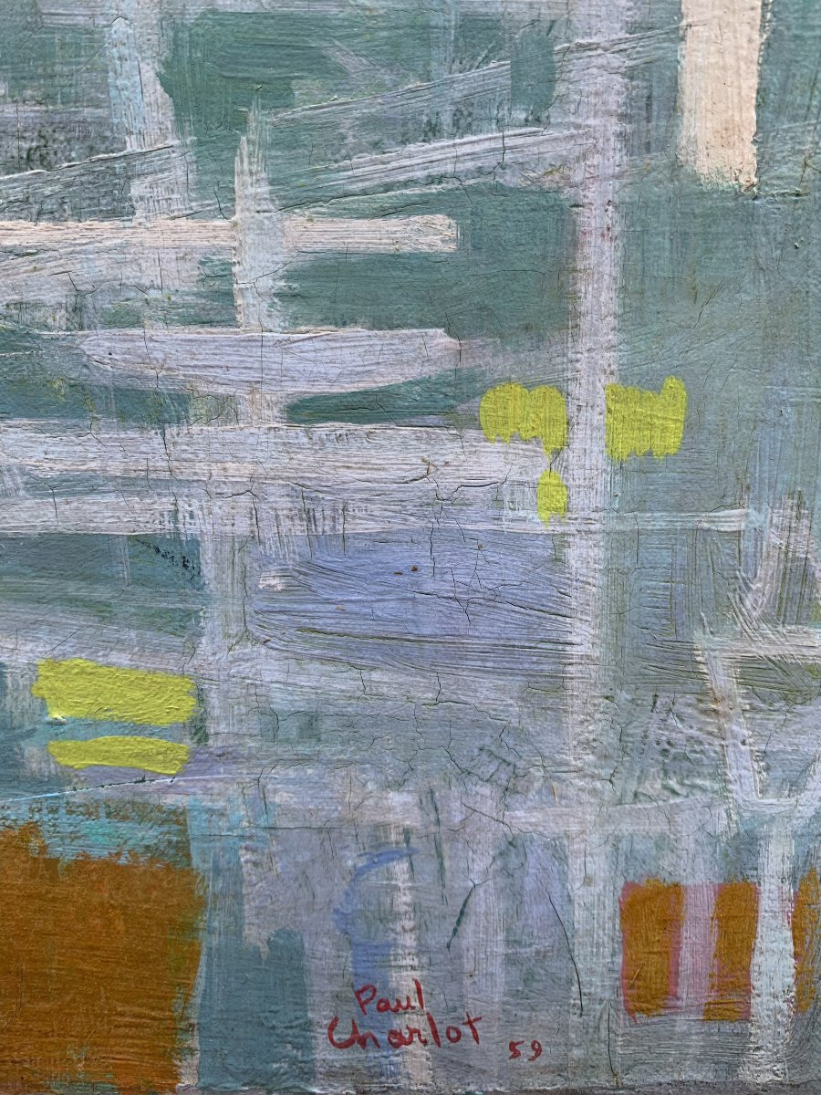 Paul Charlot (1906-1985) - Printemps parisien - Huile sur toile datée 1959-photo-4