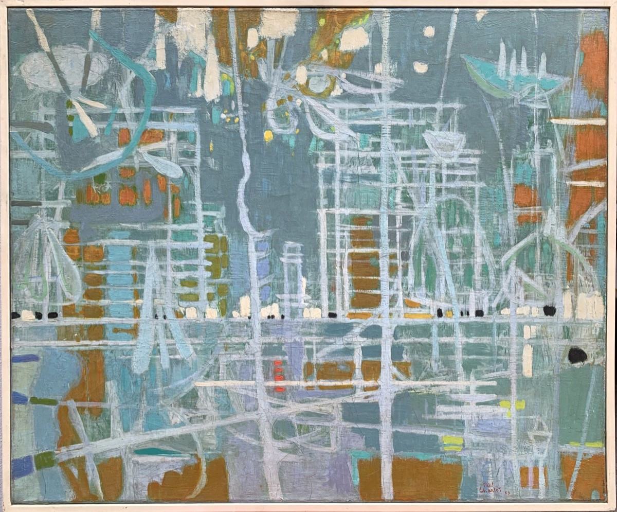 Paul Charlot (1906-1985) - Printemps parisien - Huile sur toile datée 1959-photo-2