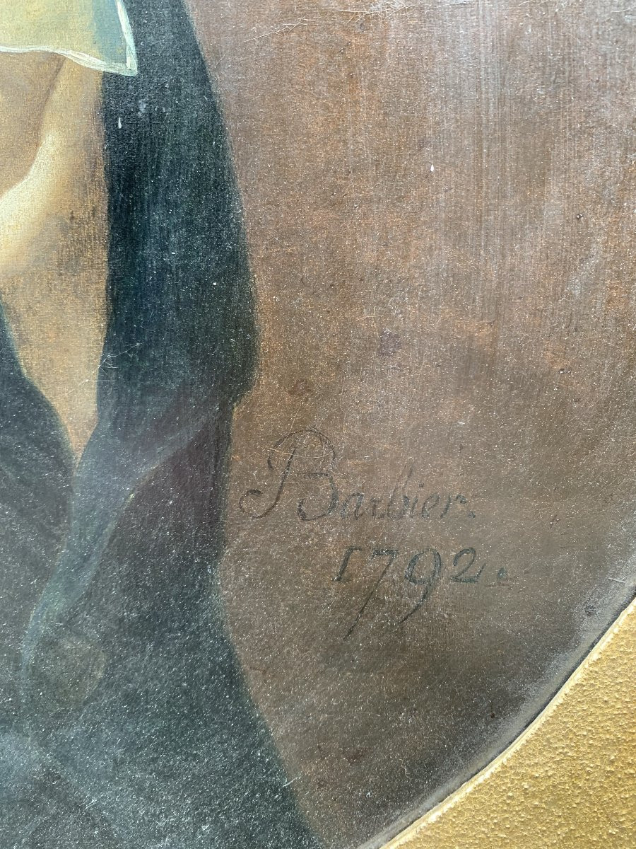 Gp Barbier (active In The 18th Century) - Portrait Of John Hookham Frere - London - English-photo-3