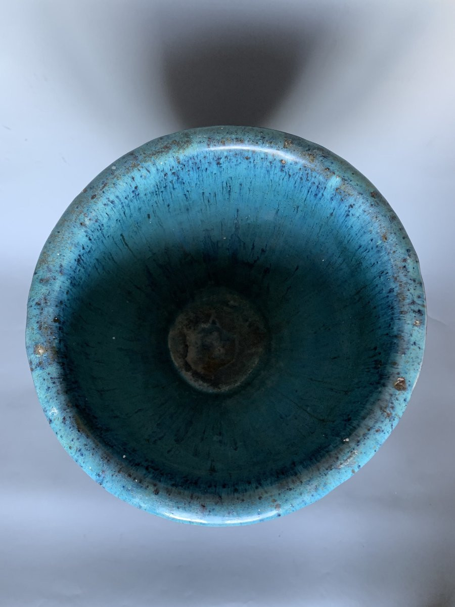 Large Diabolo Vase From The 70s - Ceramic-photo-3