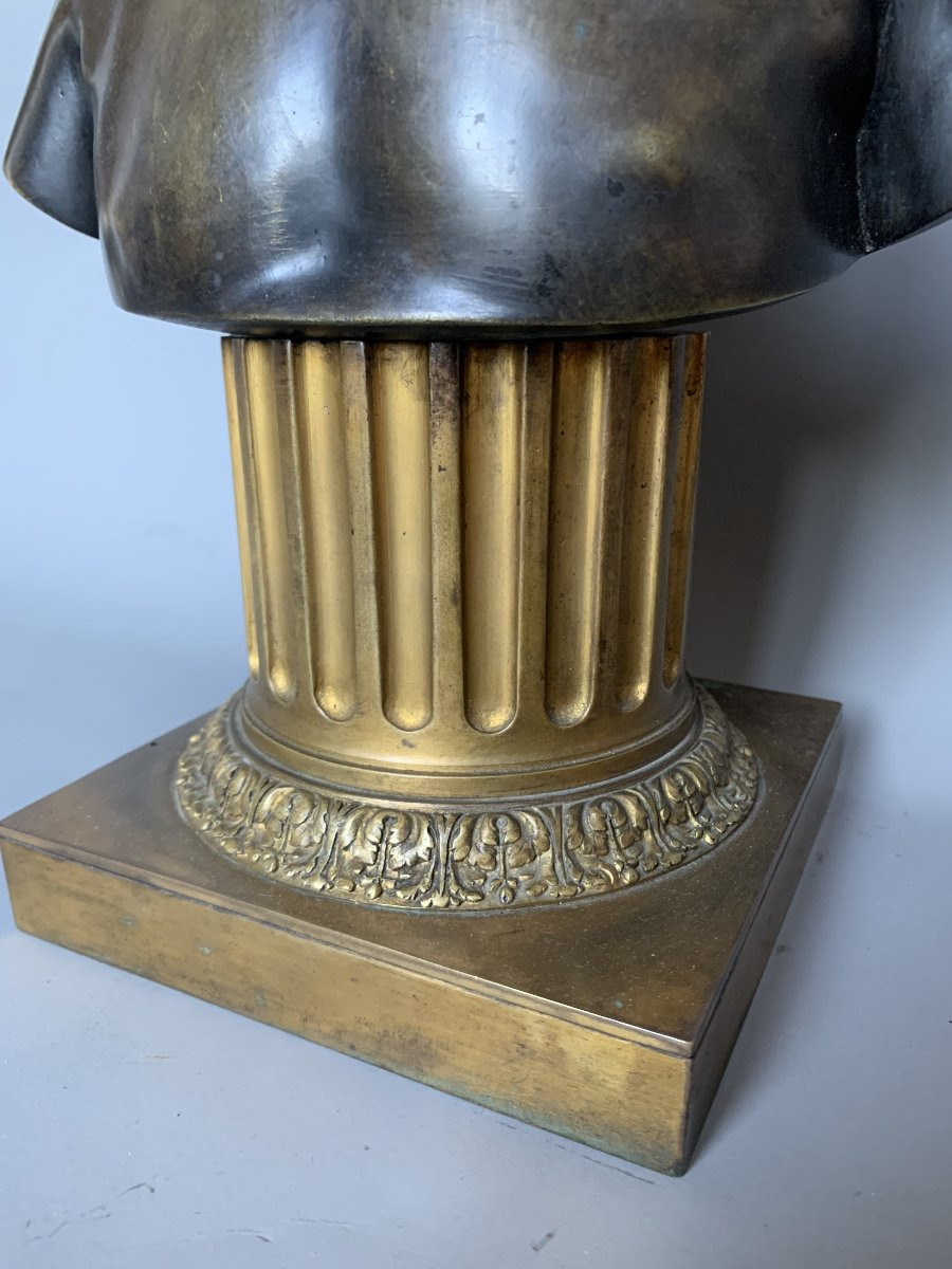 Jean-antoine Houdon (1741-1828) - Bust Of Sabine Houdon - Bronze - Signed-photo-3