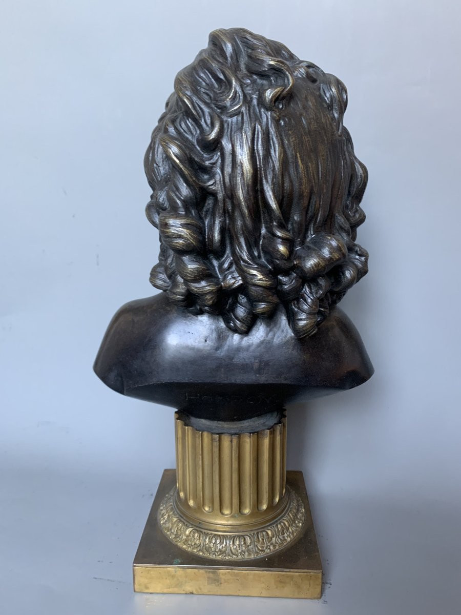 Jean-antoine Houdon (1741-1828) - Bust Of Sabine Houdon - Bronze - Signed-photo-1