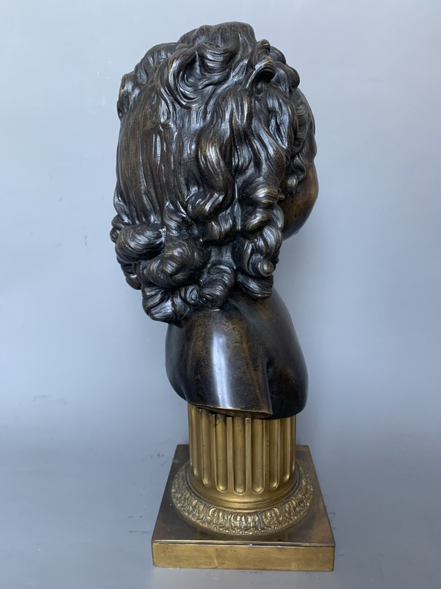 Jean-antoine Houdon (1741-1828) - Bust Of Sabine Houdon - Bronze - Signed-photo-2