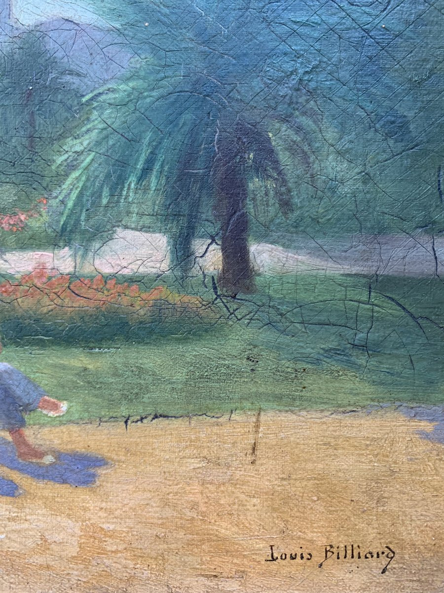Louis Billiard (1864-1952) – View Of Mont Chevalier In Cannes - Oil On Canvas-photo-3