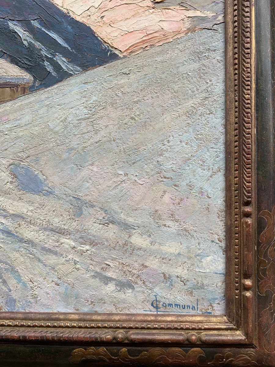 Joseph-Victor Communal (1876–1962) – Le village de Peisey sous la neige - 1922-photo-1