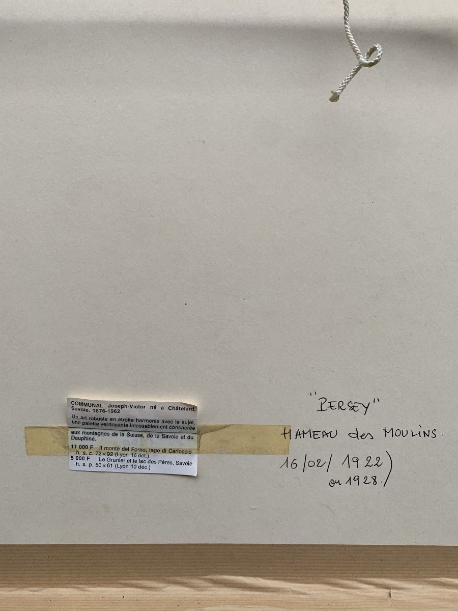 Joseph-Victor Communal (1876–1962) – Le village de Peisey sous la neige - 1922-photo-4