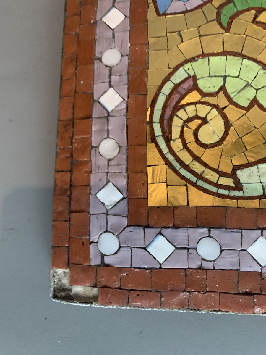 Pair Of Mosaic Tiles – Early 20th Century-photo-2