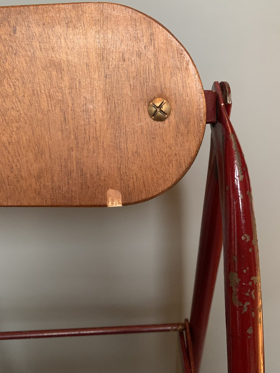 Paire de chaises pliantes Bienaise – Frères Nelson – Années 1930-photo-4