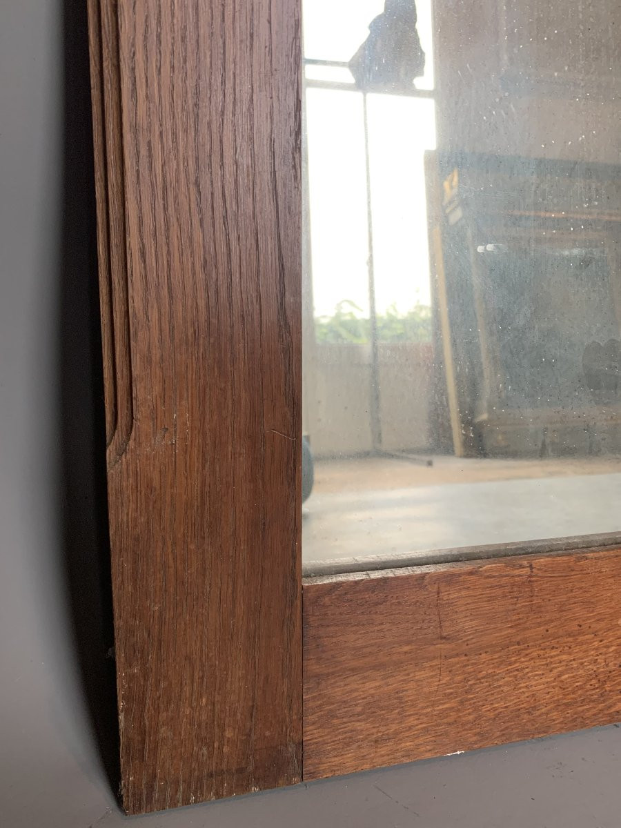 Grand miroir - Art Nouveau en chêne - Début XXème-photo-3
