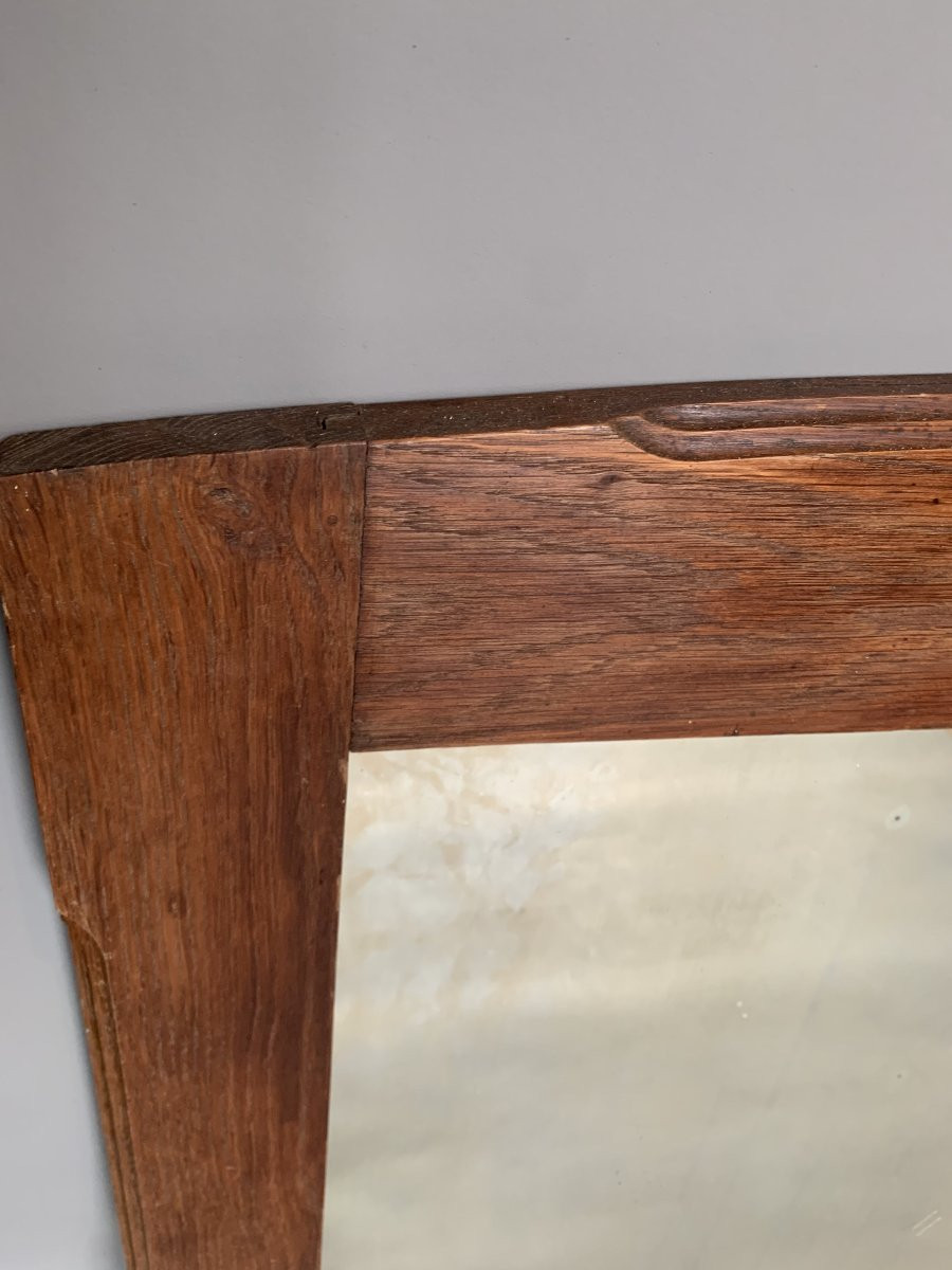 Grand miroir - Art Nouveau en chêne - Début XXème-photo-4