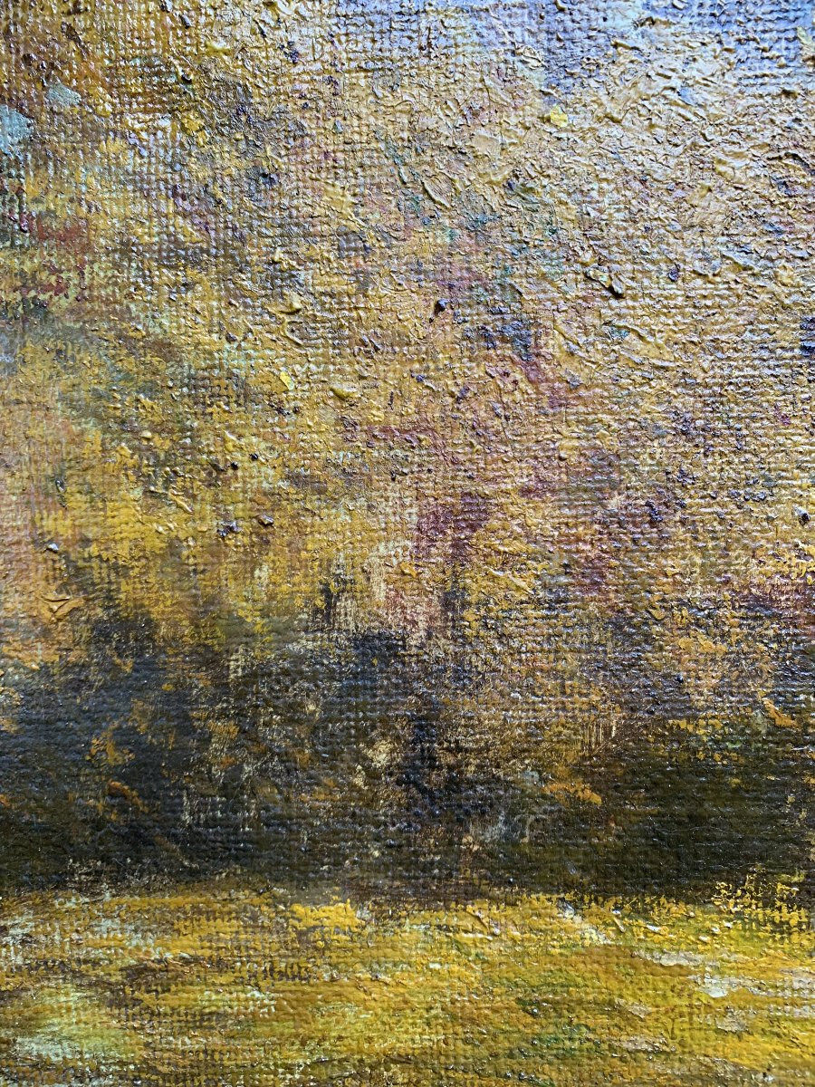 Luigi Cima (1860–1944) - Wooded Landscape – Oil On Canvas, Dated 1908-photo-4