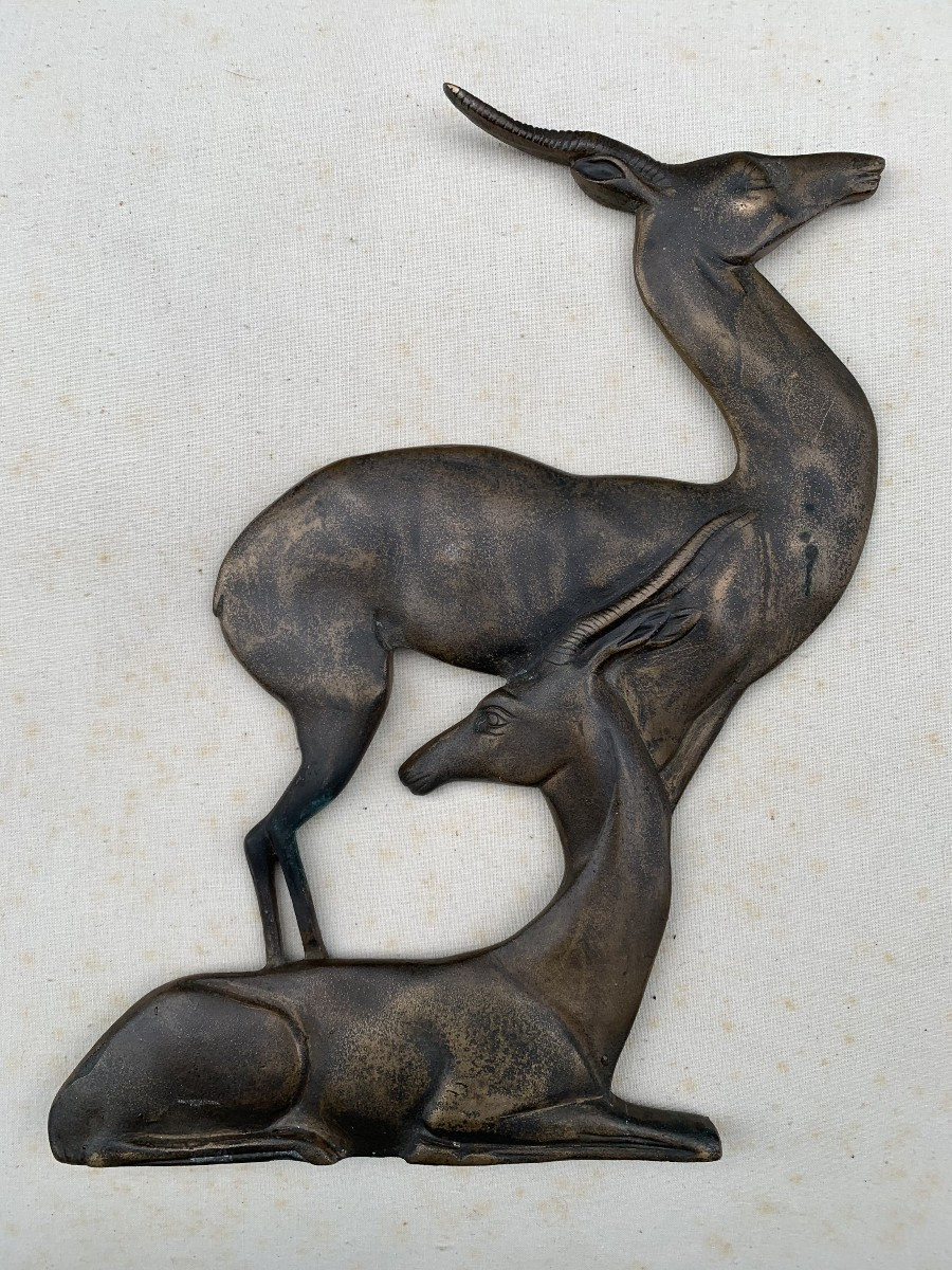 Pair Of Bronze Gazelles – Art Deco, 1930s–1940s