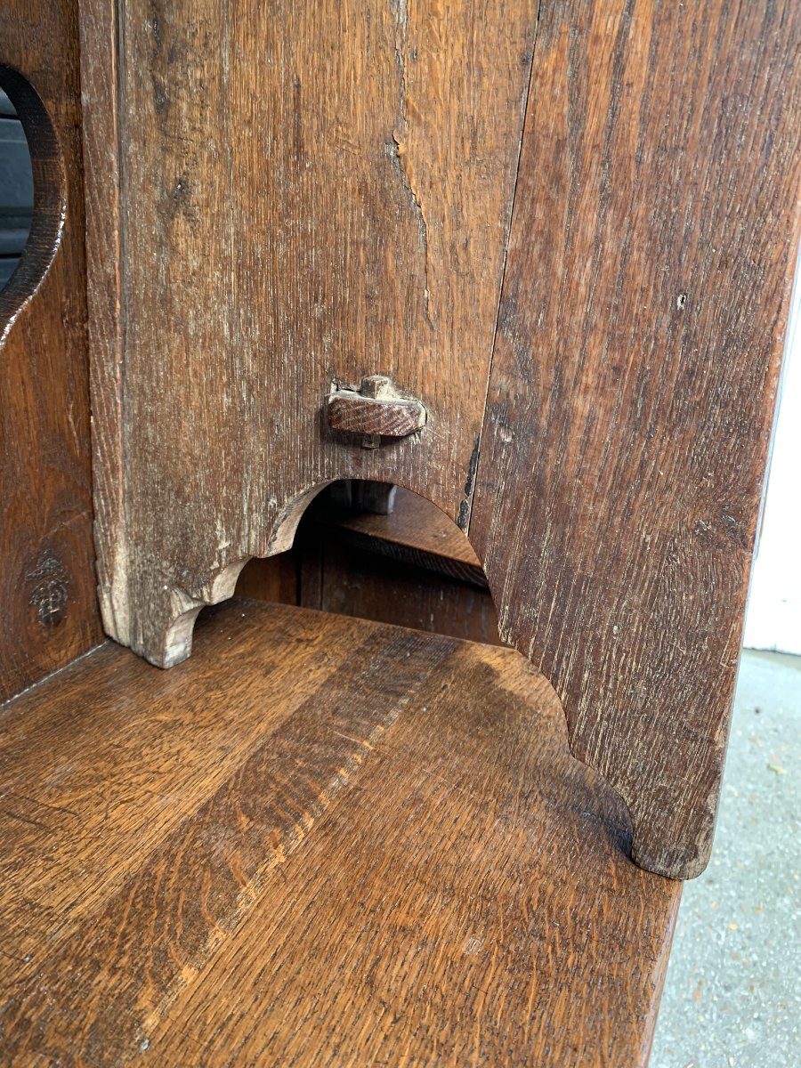 Série de six chaises en chêne – vers 1900 – Mouvement Arts & Crafts-photo-3