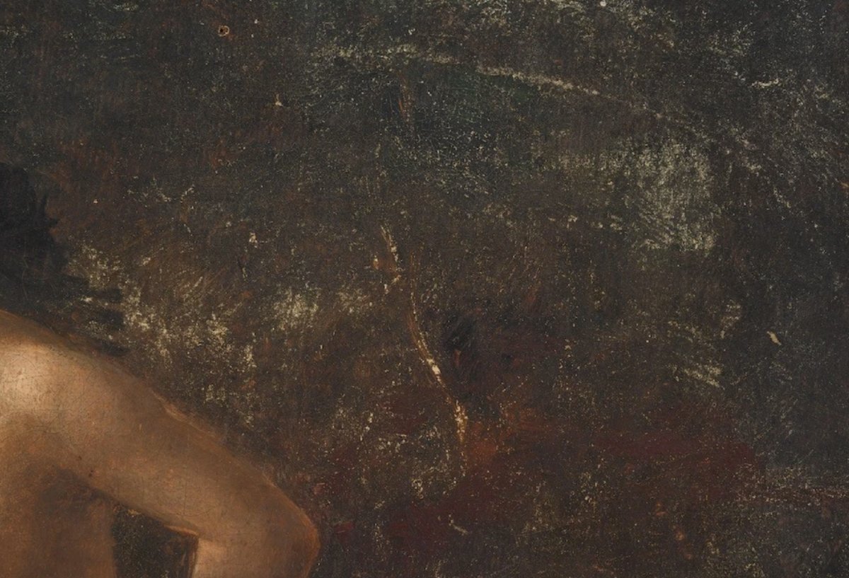 Oil On Canvas – Allegorical Scene With Two Female Figures – Late 19th Century -photo-3