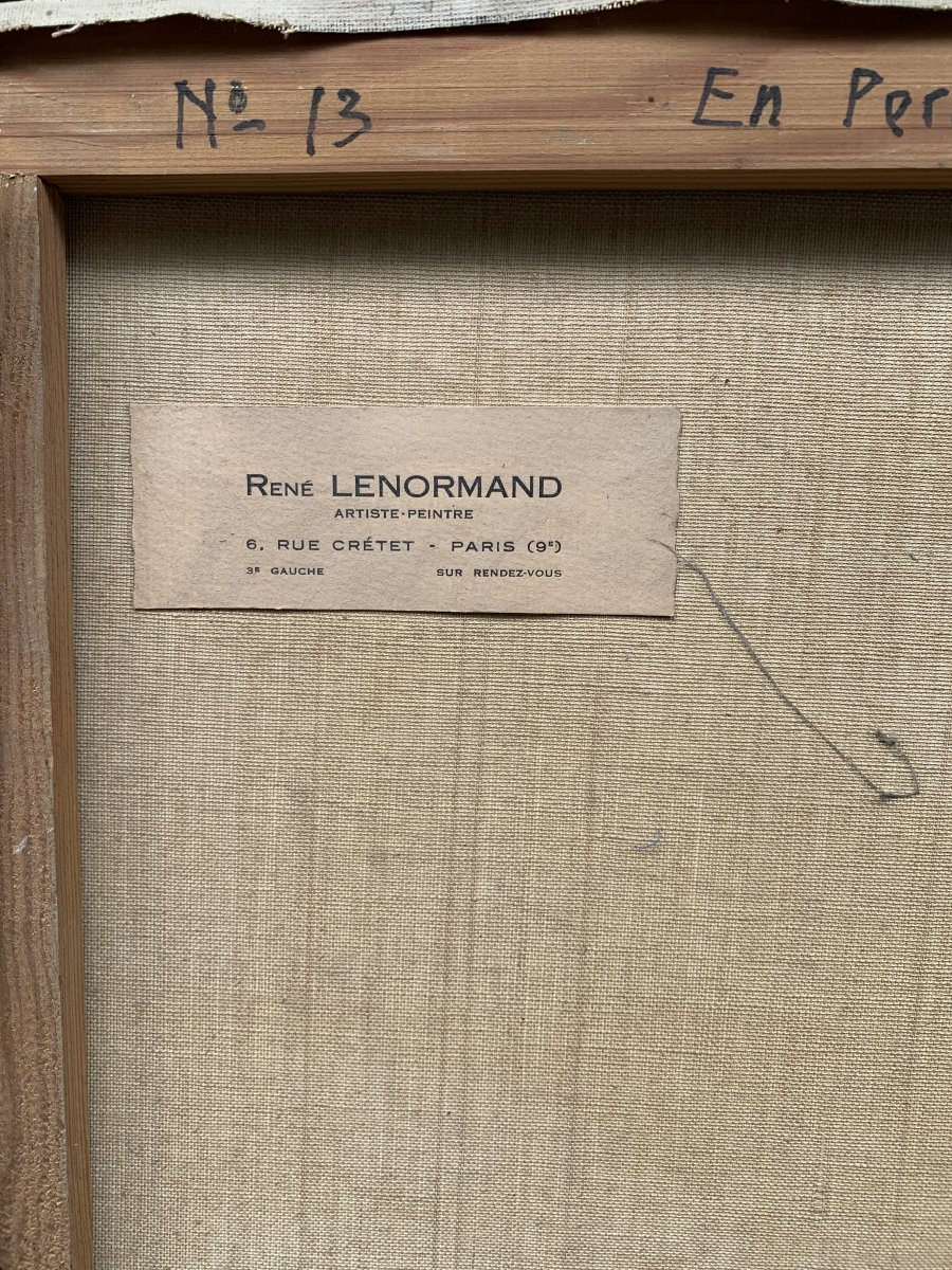 Huile sur toile - Bateau en pleine tempête - Signé René Lenormand-photo-2