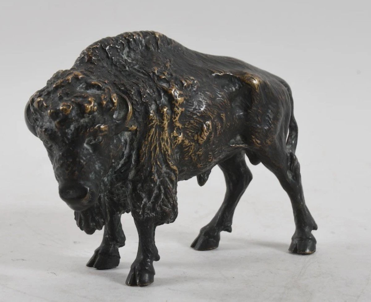 Bison en bronze – Fin XIXe / Début XXe siècle