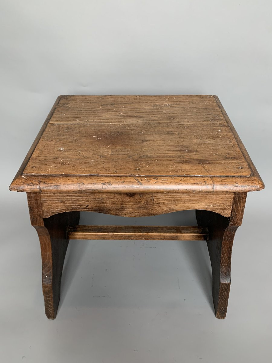 Art & Crafts Oak Stool – Circa 1900-1920-photo-3