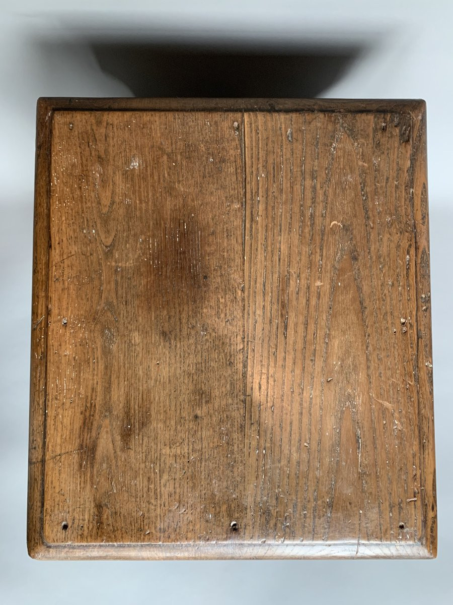 Art & Crafts Oak Stool – Circa 1900-1920-photo-1