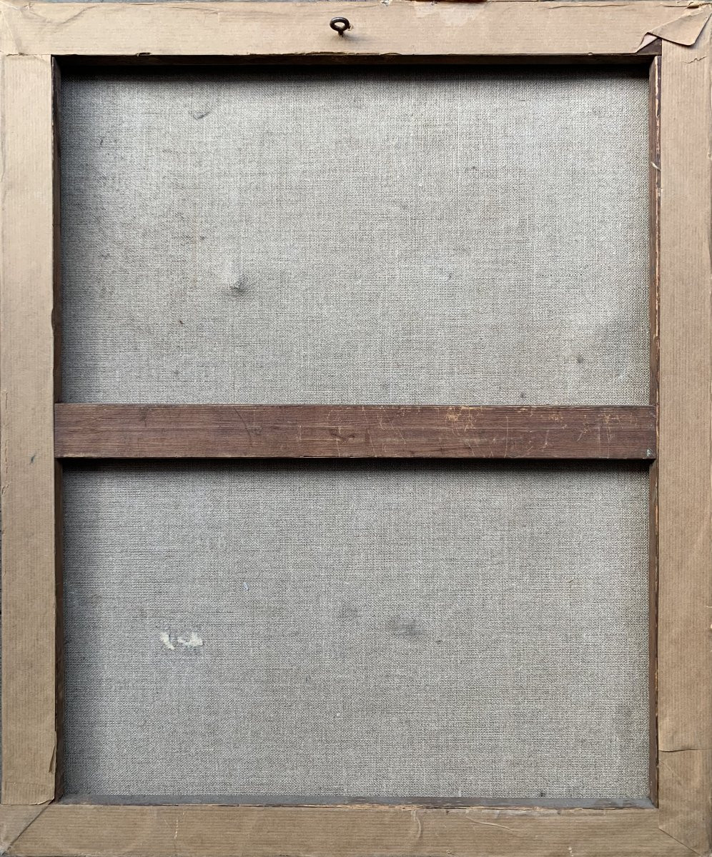 Portrait d’homme – Huile sur toile vers 1930, dans l’esprit de Jac Martin-Ferrières-photo-1