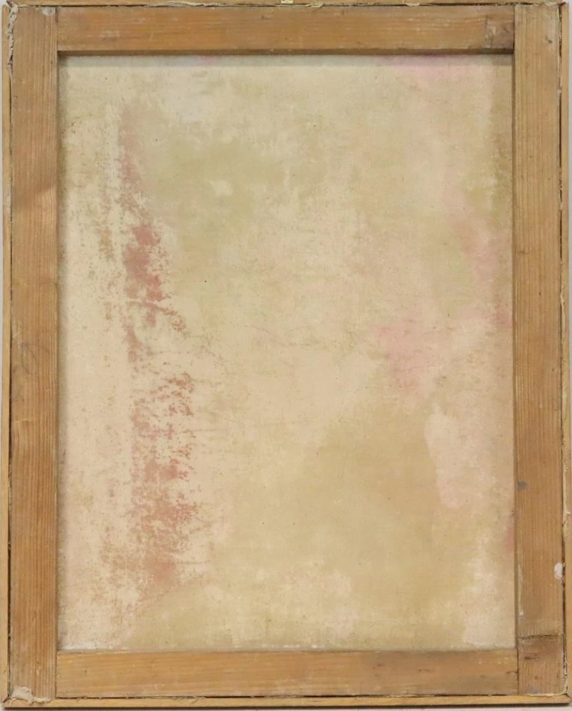 Composition abstraite géométrique - Huile sur toile - vers 1960-photo-2