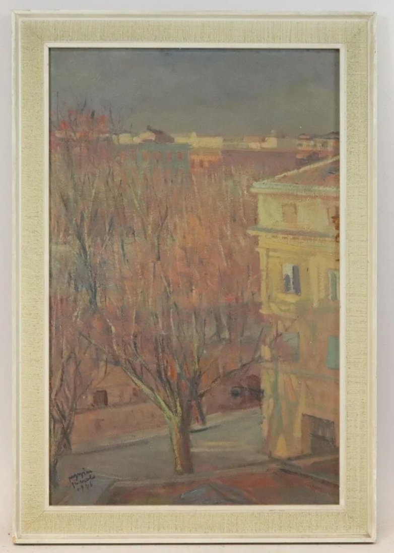 Peppino Piccolo (1903-1983) – View Of Via Germanico In Rome, 1946-photo-2