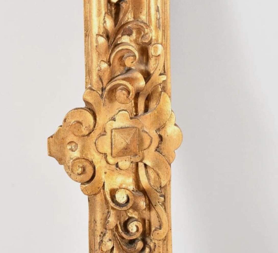 Cadre en bois sculpté et doré - style Louis XIV -  époque Napoléon III-photo-4