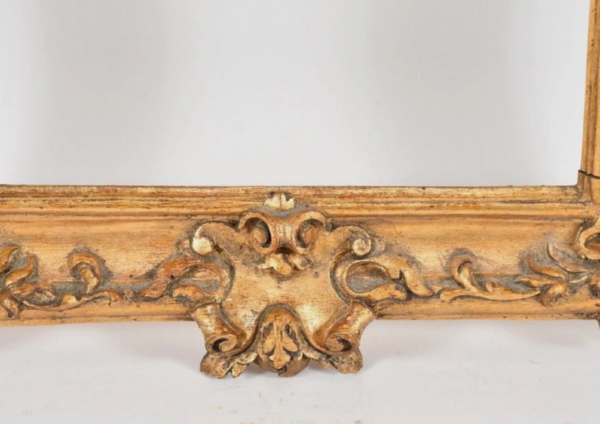 Cadre en bois sculpté et doré - style Louis XIV -  époque Napoléon III-photo-2