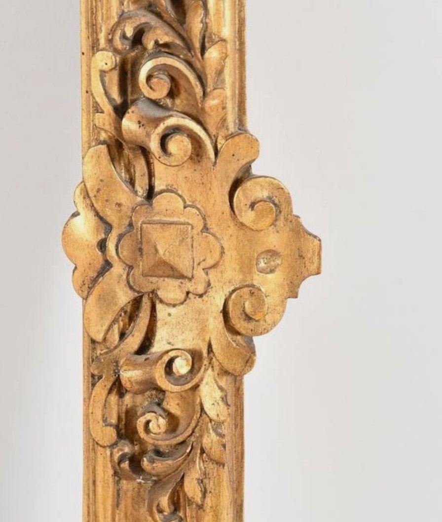 Cadre en bois sculpté et doré - style Louis XIV -  époque Napoléon III-photo-4