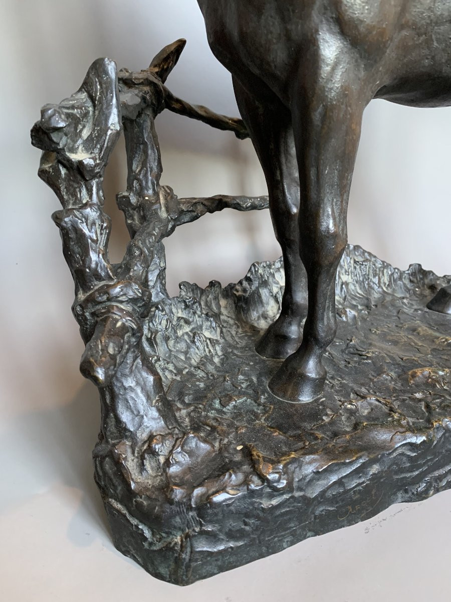 Godefroid Devreese (1861-1941)- Horse, Bronze Sculpture, Stamped H. Luppens & Cie, Brussels-photo-3