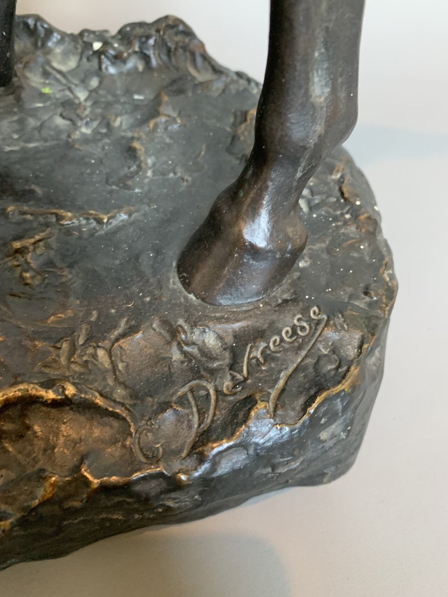 Godefroid Devreese (1861-1941)- Horse, Bronze Sculpture, Stamped H. Luppens & Cie, Brussels-photo-4