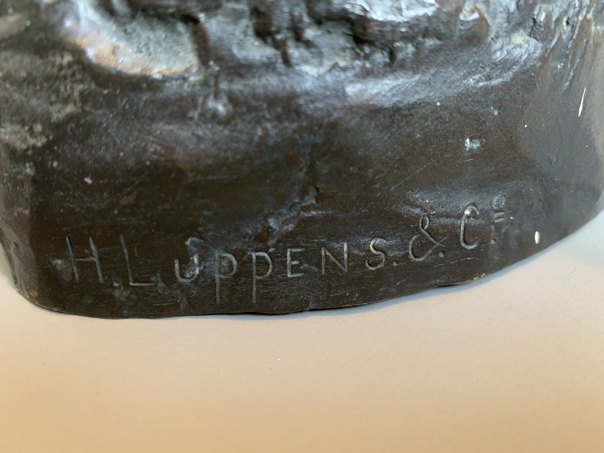 Godefroid Devreese (1861-1941)- Horse, Bronze Sculpture, Stamped H. Luppens & Cie, Brussels-photo-1