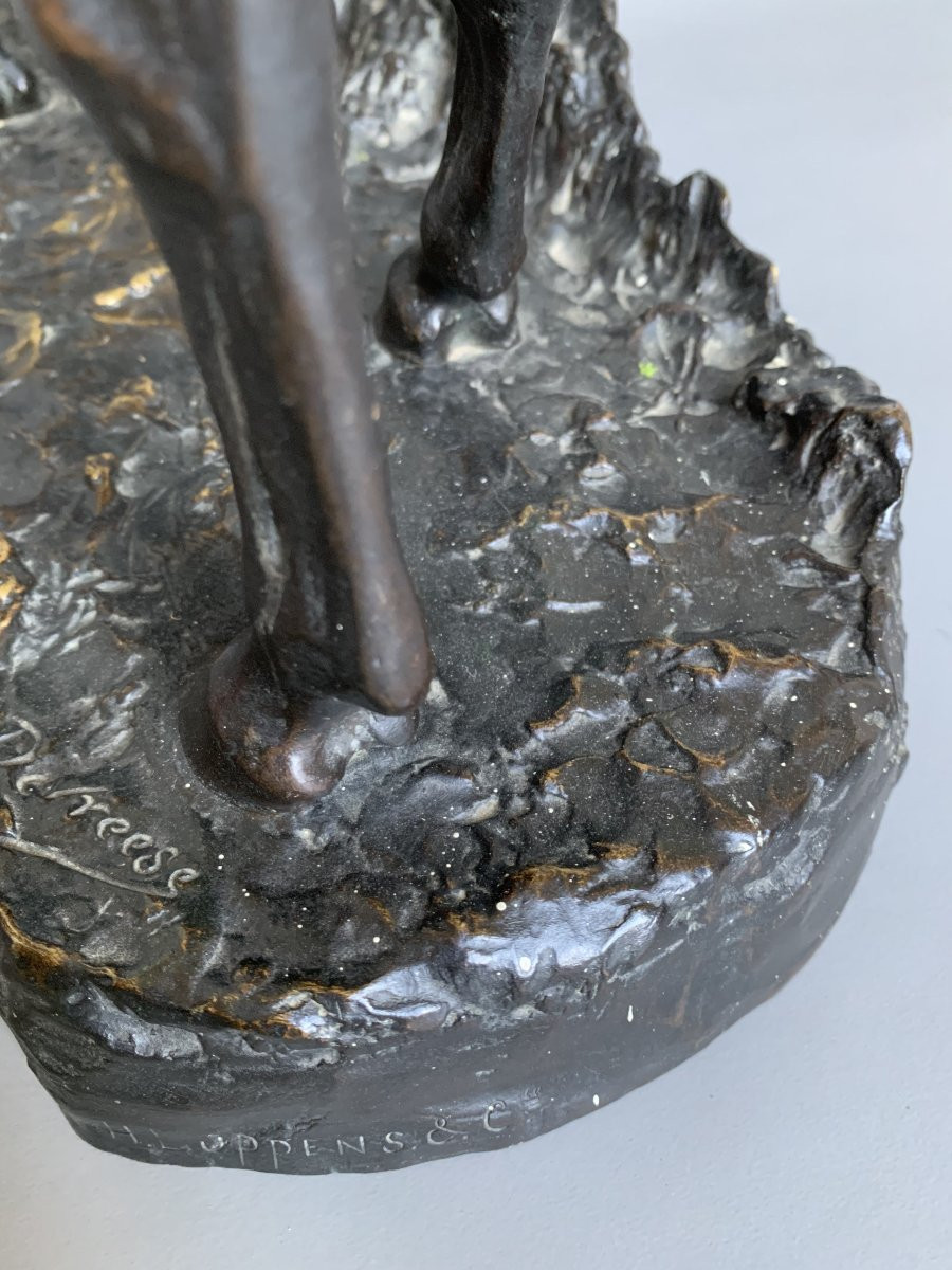 Godefroid Devreese (1861-1941)- Horse, Bronze Sculpture, Stamped H. Luppens & Cie, Brussels-photo-2