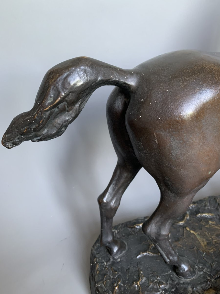 Godefroid Devreese (1861-1941)- Horse, Bronze Sculpture, Stamped H. Luppens & Cie, Brussels-photo-4