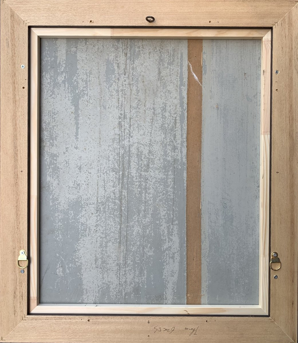 Composition cubisante - Huile sur panneau - années 1960-photo-2