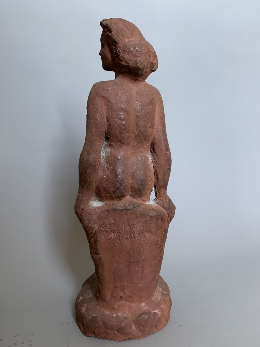 Terracotta Sculpture - Femme Nue - Bernard Anderson - XXᵉ Siècle-photo-3