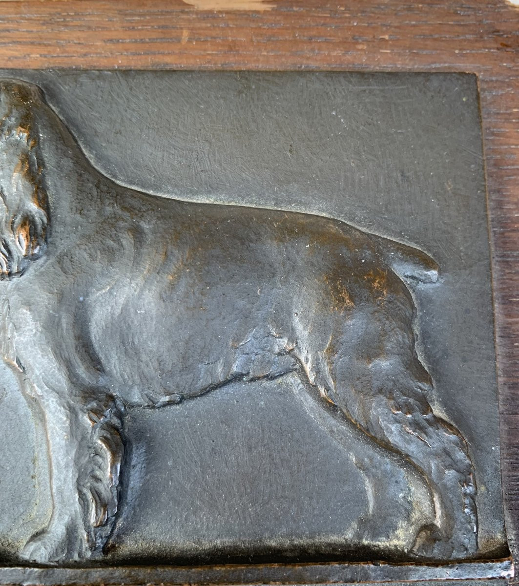 Richard Fath (1900-1952) - Bronze Cocker Spaniel Bas-relief - Signed-photo-3