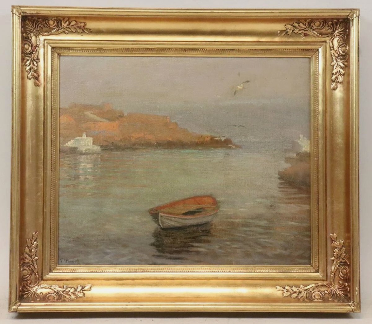 Peter Busch (1861-1942) — Vue de la baie de San Francisco - Huile sur toile-photo-2