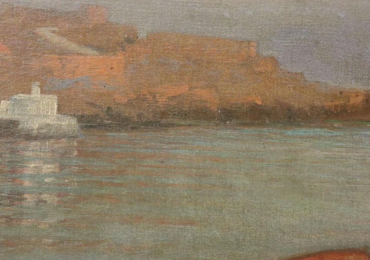Peter Busch (1861-1942) — Vue de la baie de San Francisco - Huile sur toile-photo-3