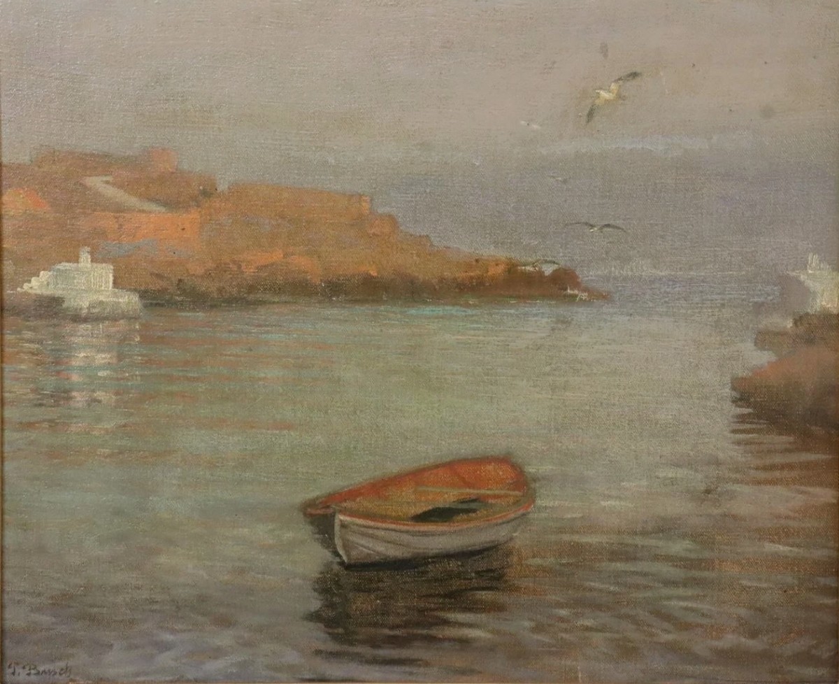 Peter Busch (1861-1942) — Vue de la baie de San Francisco - Huile sur toile