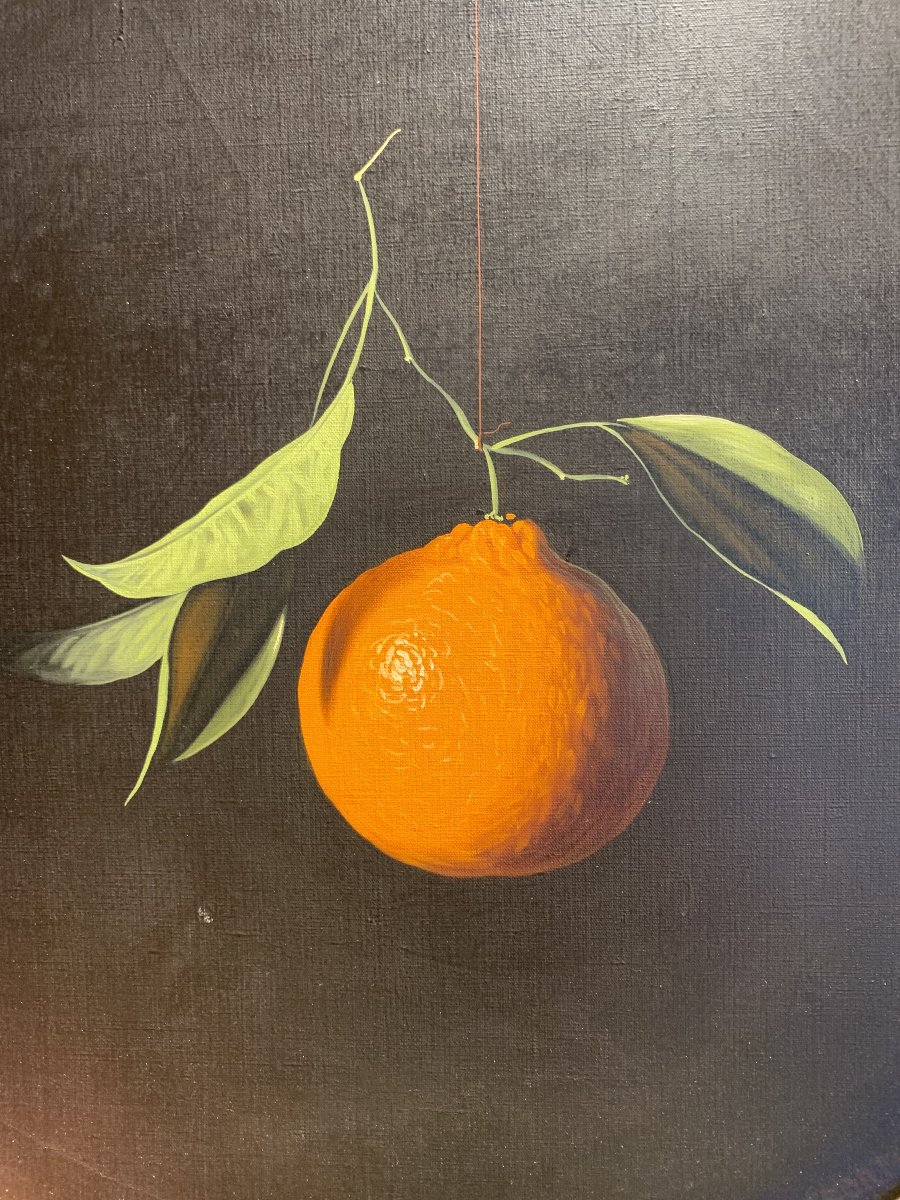 Oil On Canvas, "arancia" – P. Fortunato – Italy, 1980s-photo-3