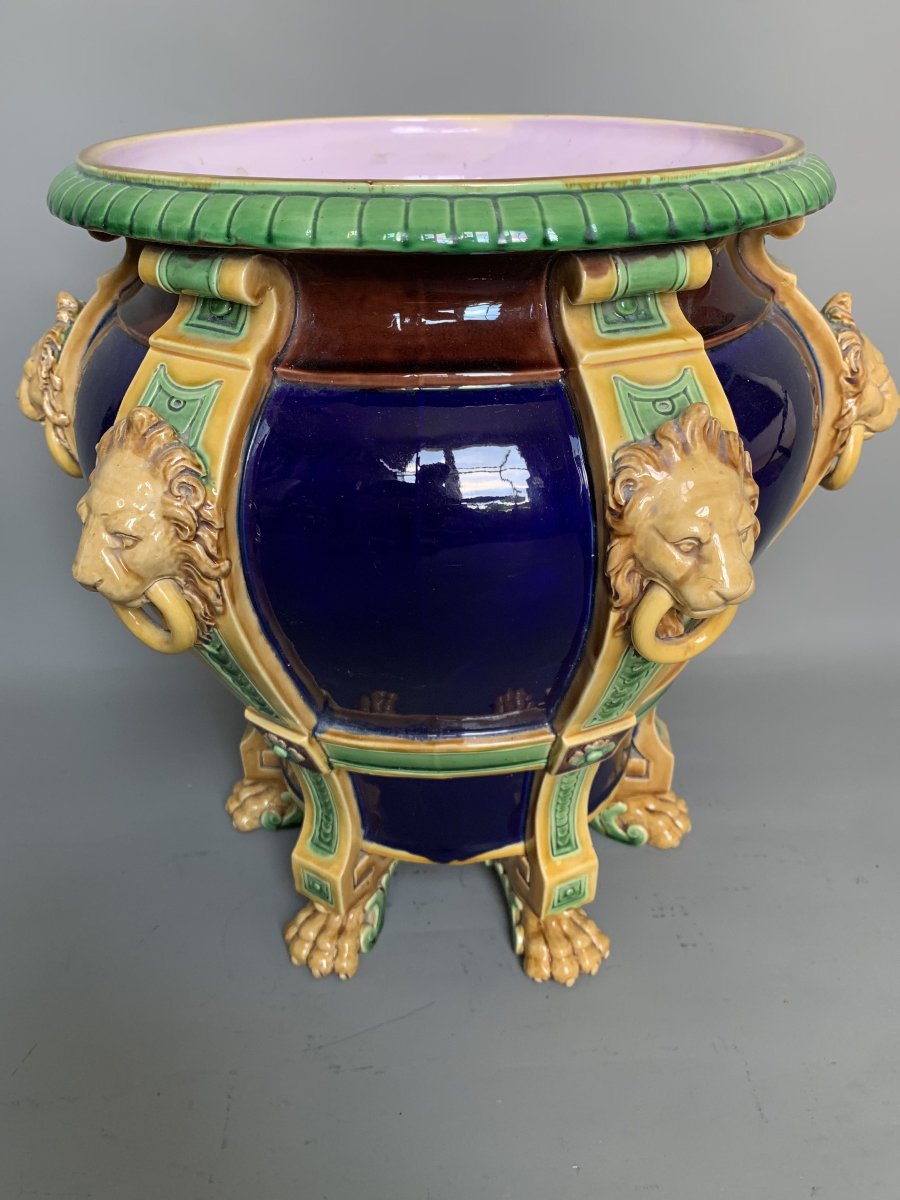 Imposing Minton Earthenware Planters / Planters – Late 19th Century-photo-2