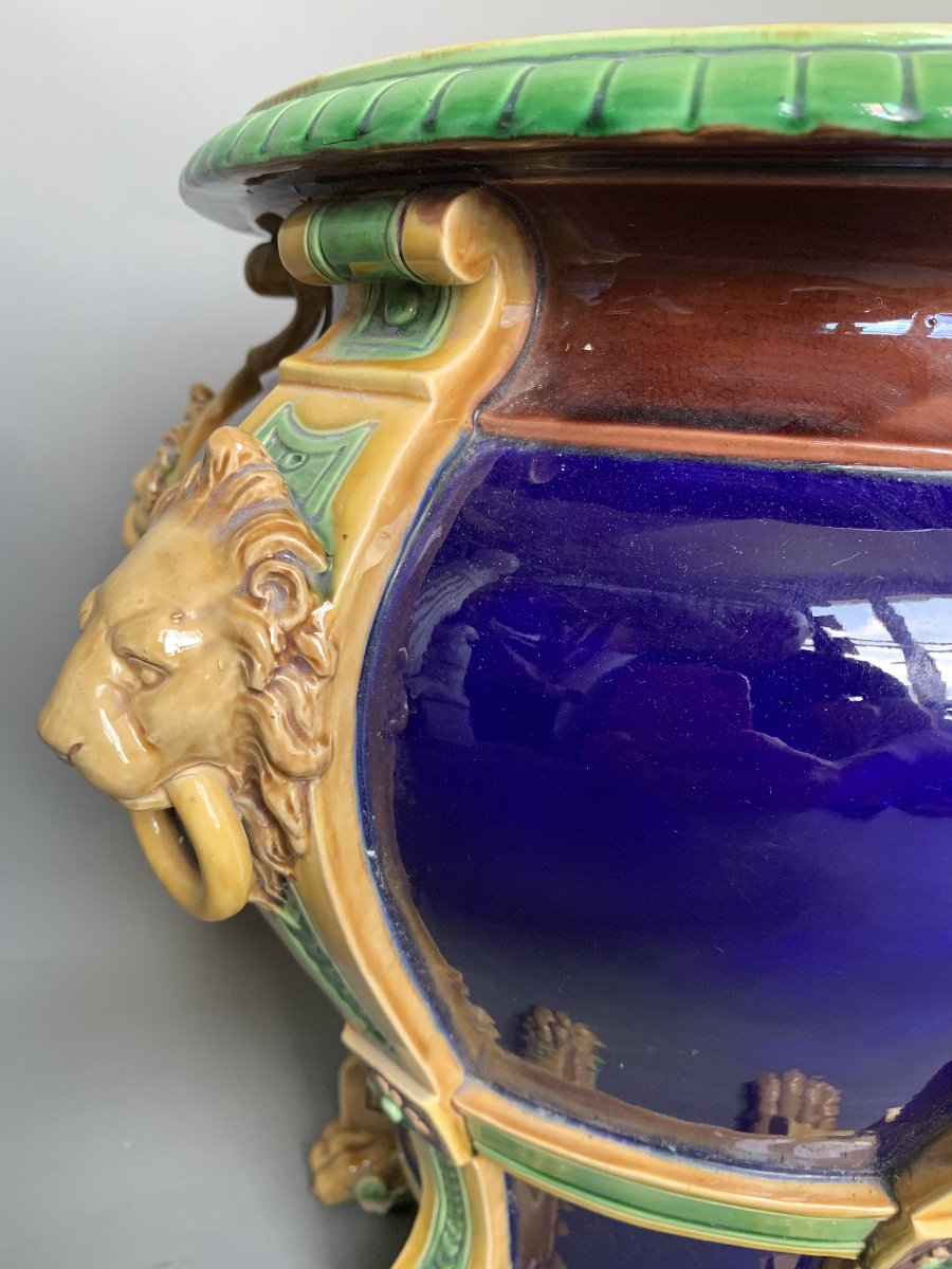 Imposing Minton Earthenware Planters / Planters – Late 19th Century-photo-4