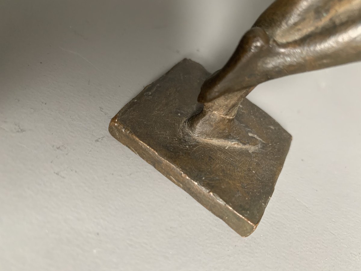 Sculpture en Bronze à Patine Brune représentant un Nu Féminin – Début du XXe Siècle-photo-2
