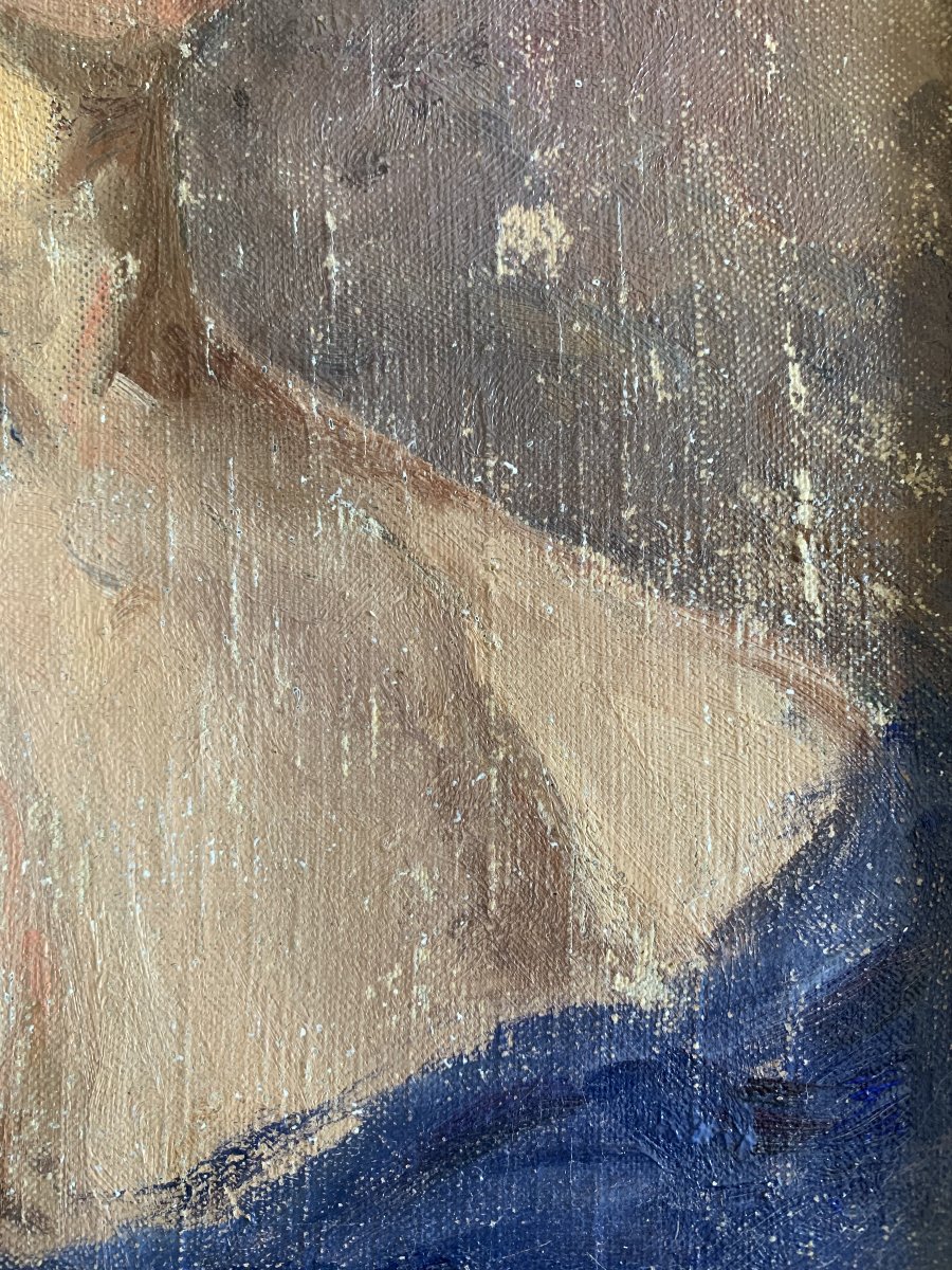 Portrait Of A Woman – Oil On Canvas, Attributed To Ethel Walker (1861–1951)-photo-2