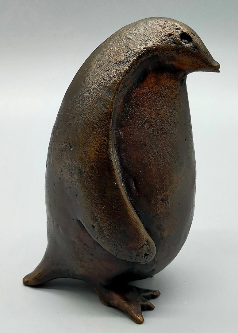 Bronze Penguin Sculpture – 1970s-photo-4