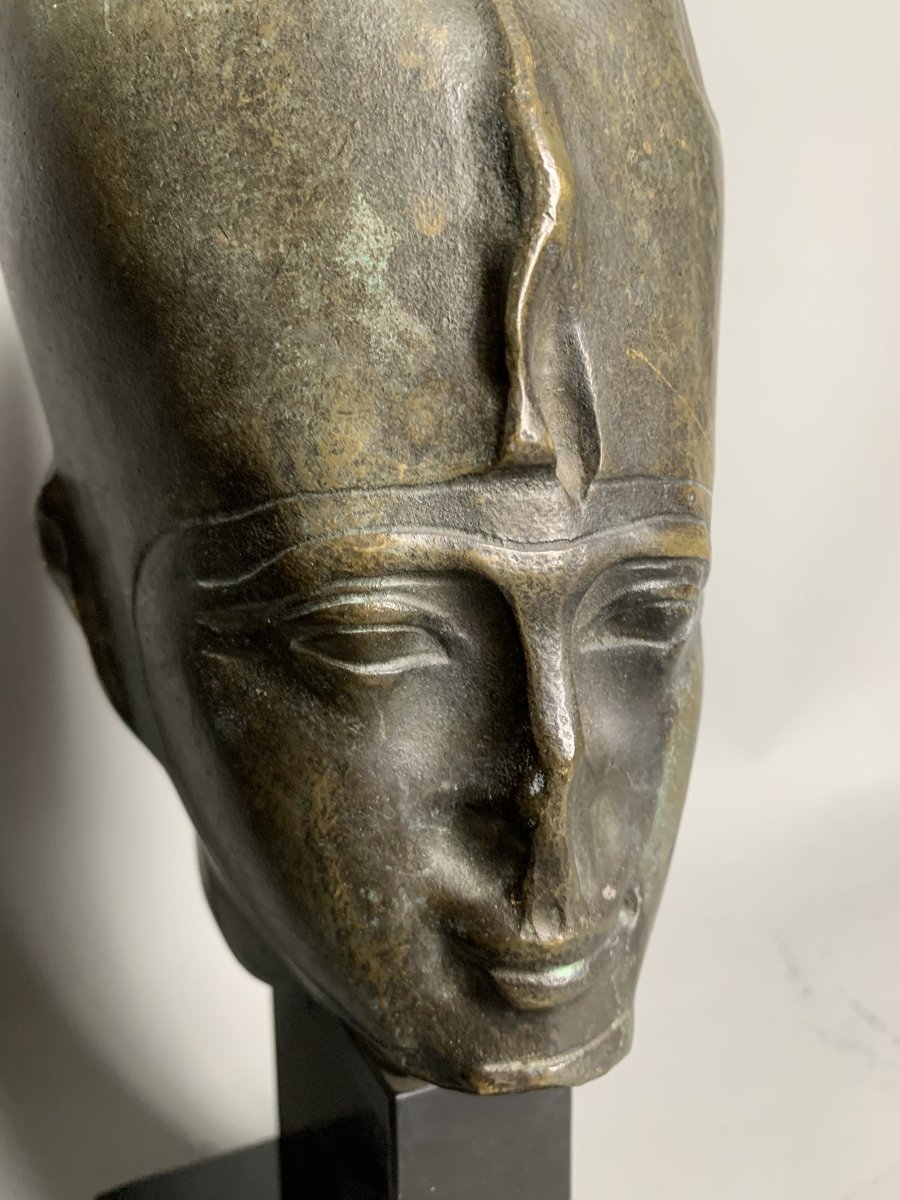 Tête du dieu Osiris en bronze – Musée du Louvre - Éditions des Musées nationaux-photo-2
