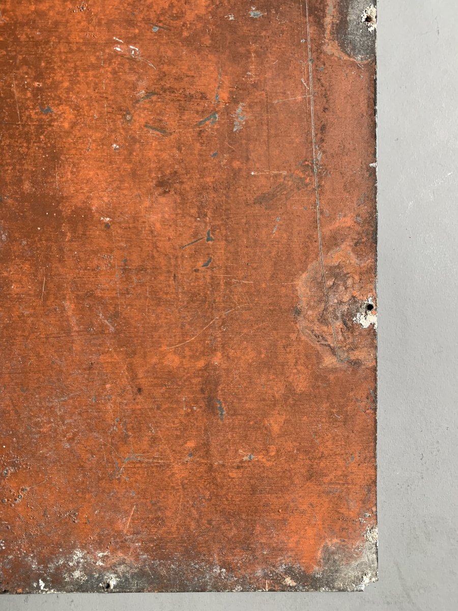 Peinture sur tôle – Adam et Ève, fin du XIXème siècle-photo-1