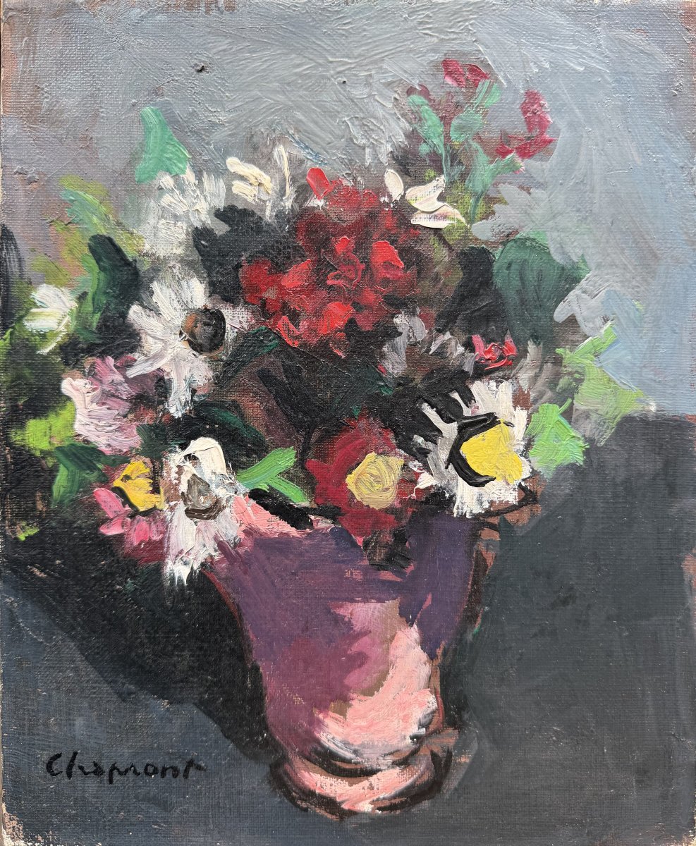Geneviève Chapront (née en 1909) – Nature morte aux fleurs