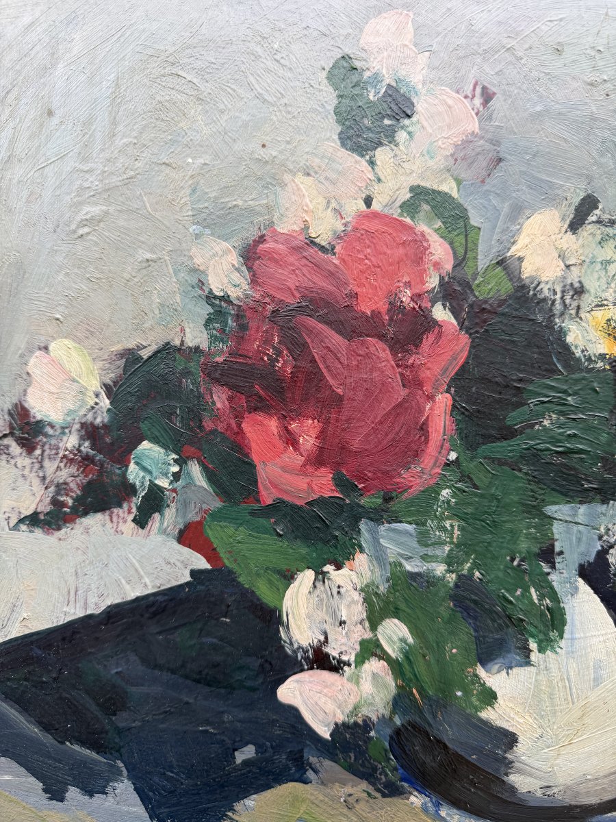 Geneviève Chapront (born In 1909) – Still Life With Flowers-photo-2