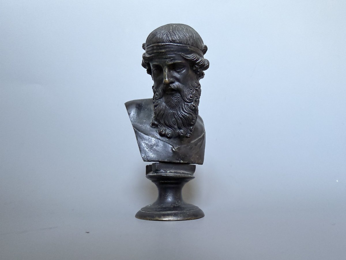 Buste de Platon en bronze patiné – Grand Tour italien, fin du XVIIIᵉ / début du XIXᵉ siècle